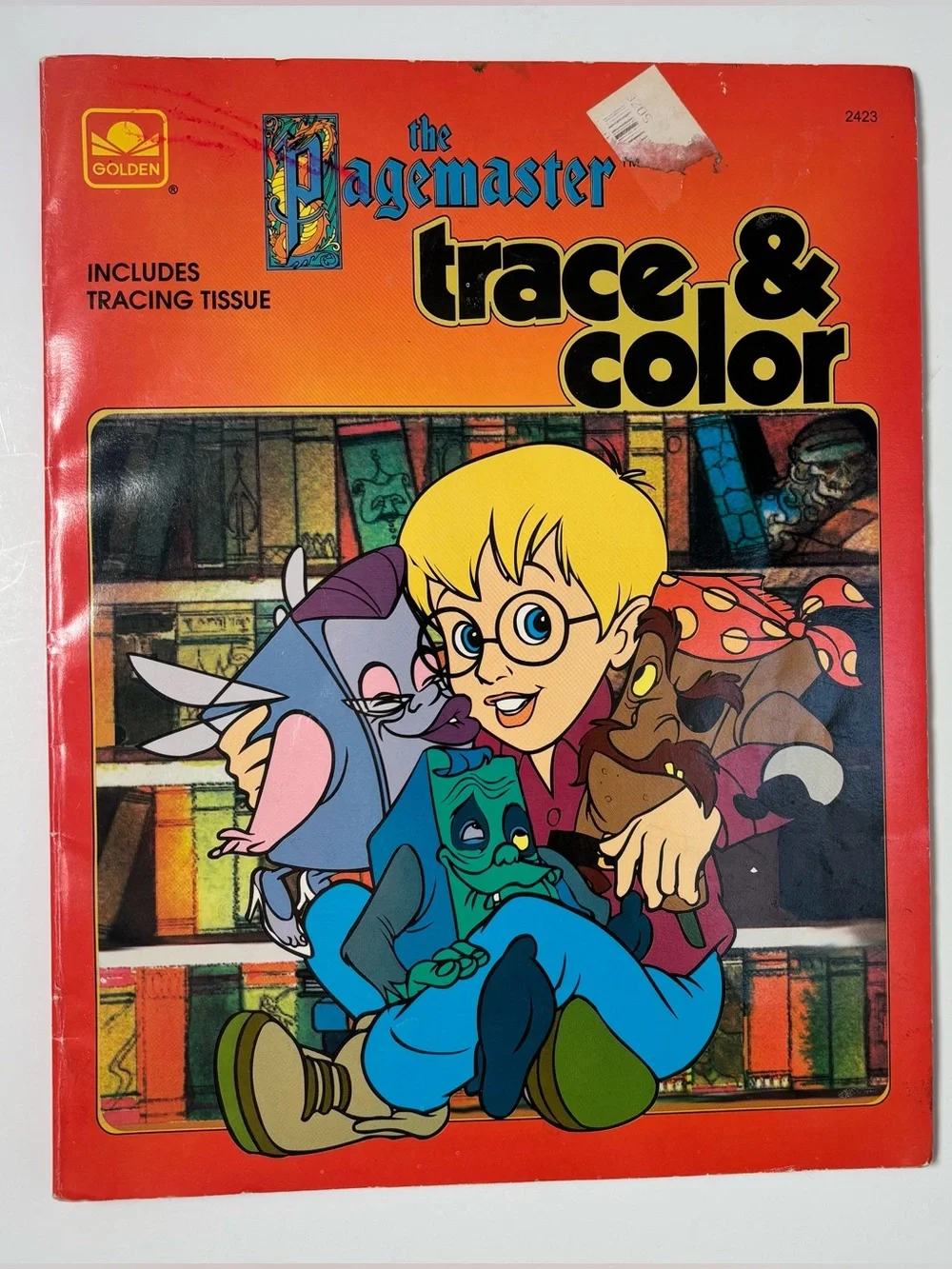 Vintage the Pagemaster Movie Trace & Color Book 1994